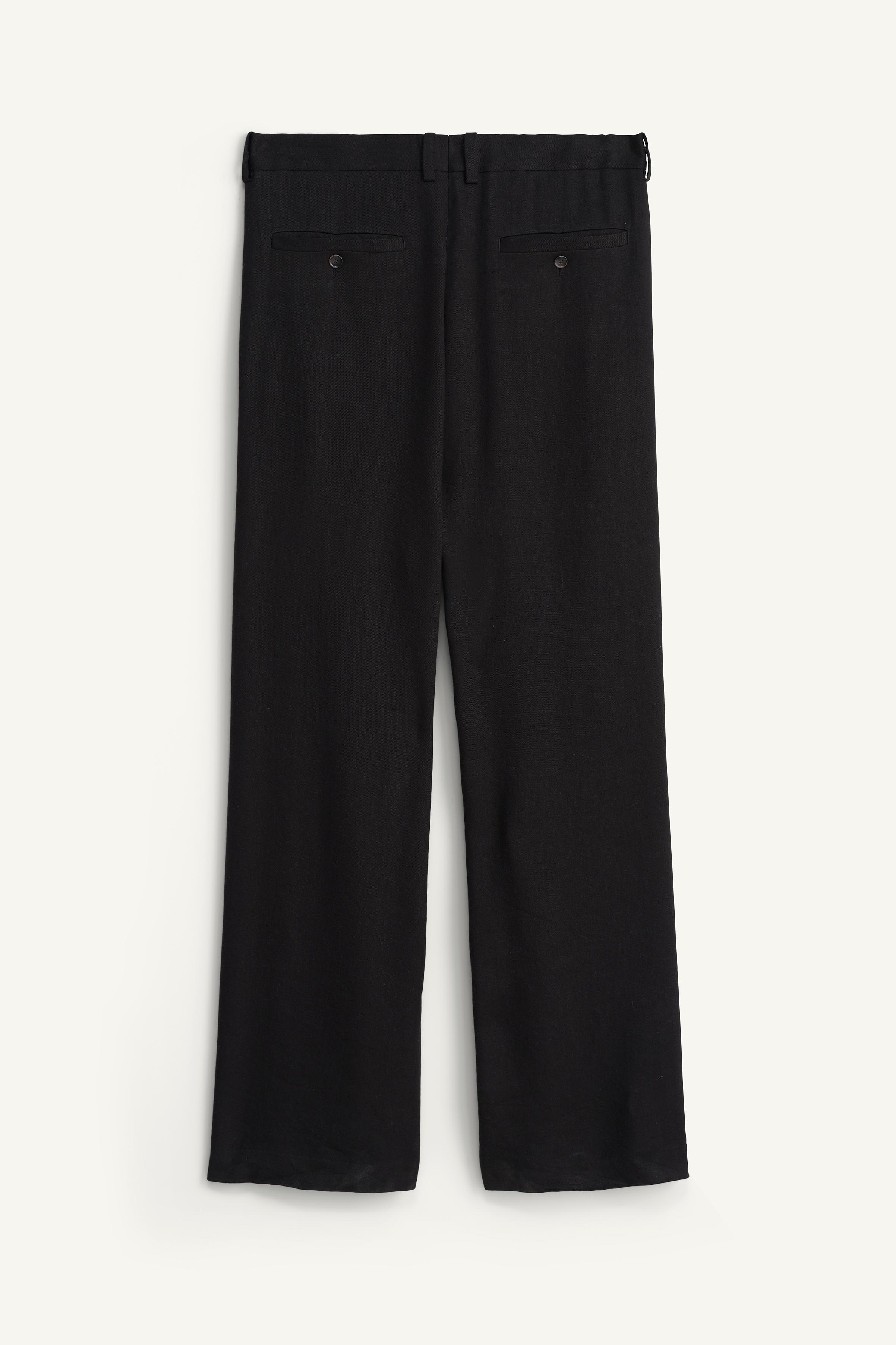 LINEN - LYOCELL PLEATED SUIT PANTS